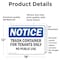 Signmission Trash Container For Tenants No Public Use, 18 in W x Rectangle, Vinyl Decal OS-2PACK-NS-D-1218-L-16742 - alternate 3